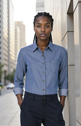 Camisa de ganga para mulher Panter