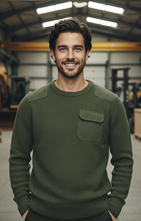Pulôver de trabalho com gola redonda Comando