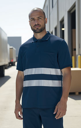 Polo de Visibilidade Aumentada com manga Kerry